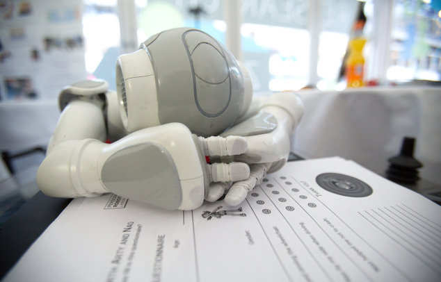 Picture of NAO feeling sleepy