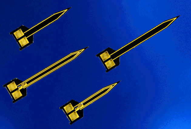 Completed needle microcoils