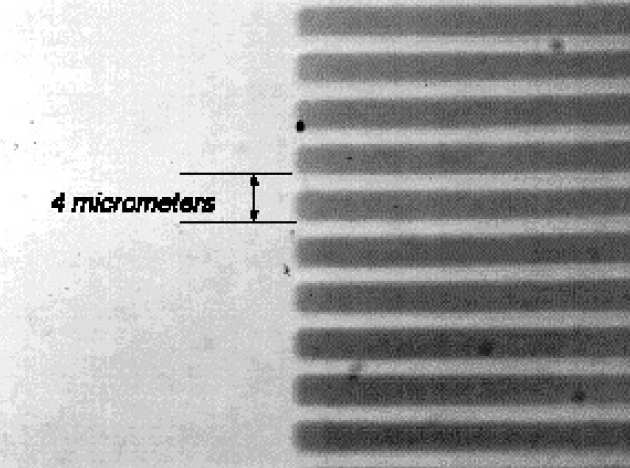 Optical microscope photograph of 