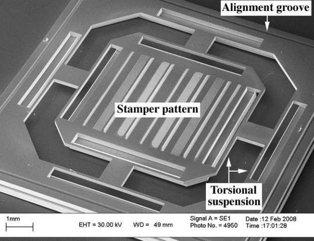 Silicon print engine with PDMS soft stamper