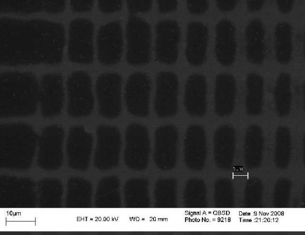 Multilayer pattern formed by printing, rotating the stamp and printing again.