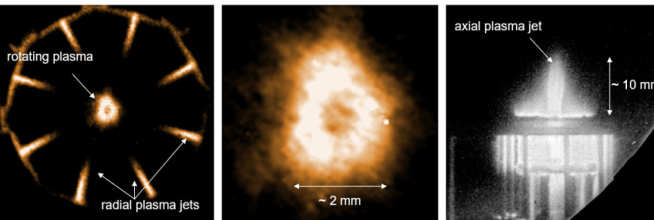 Experimental images of a rotating plasma in MAGPIE