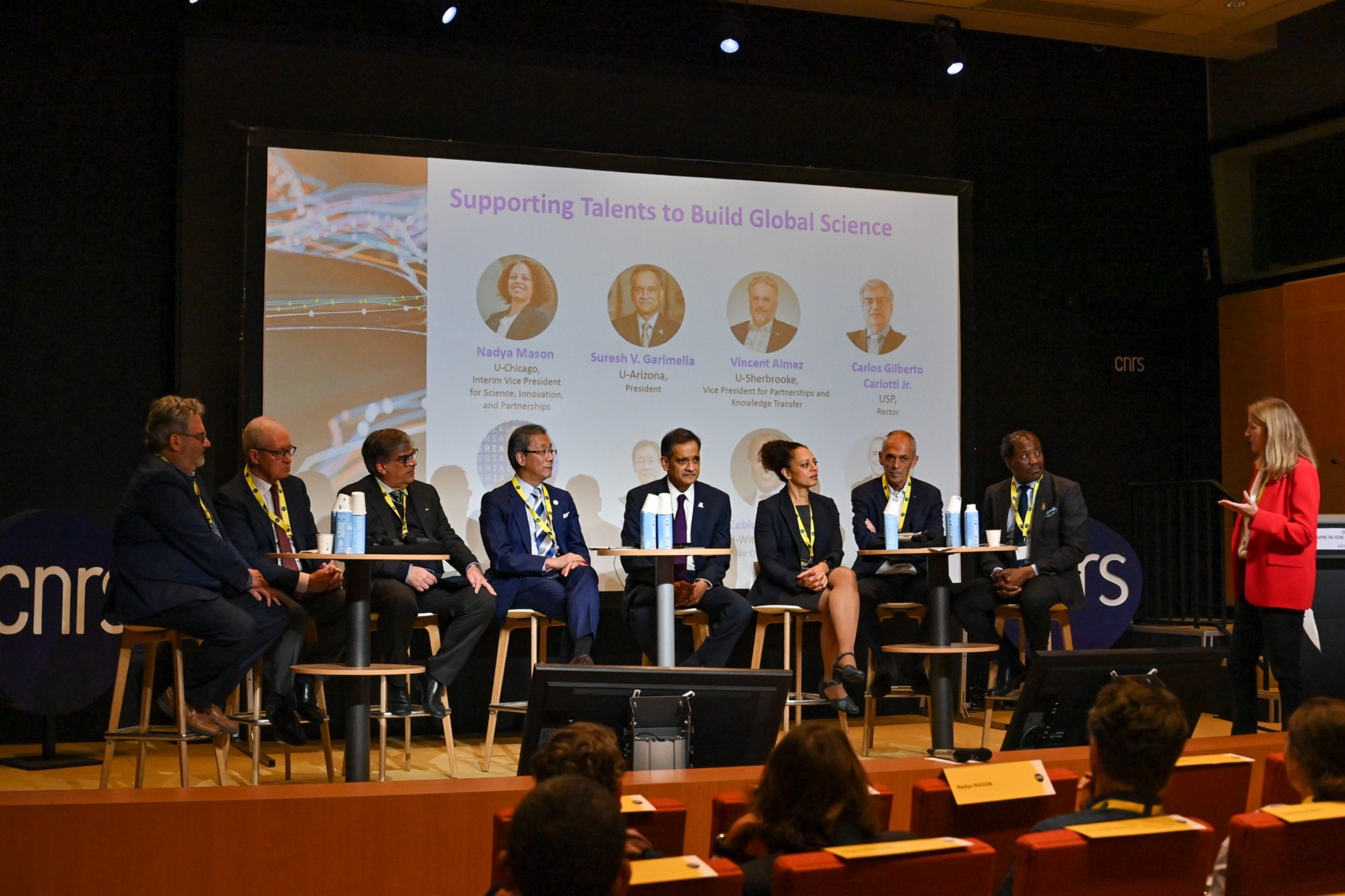 Professor Hugh Brady at a CNRS panel on supporting global science.
