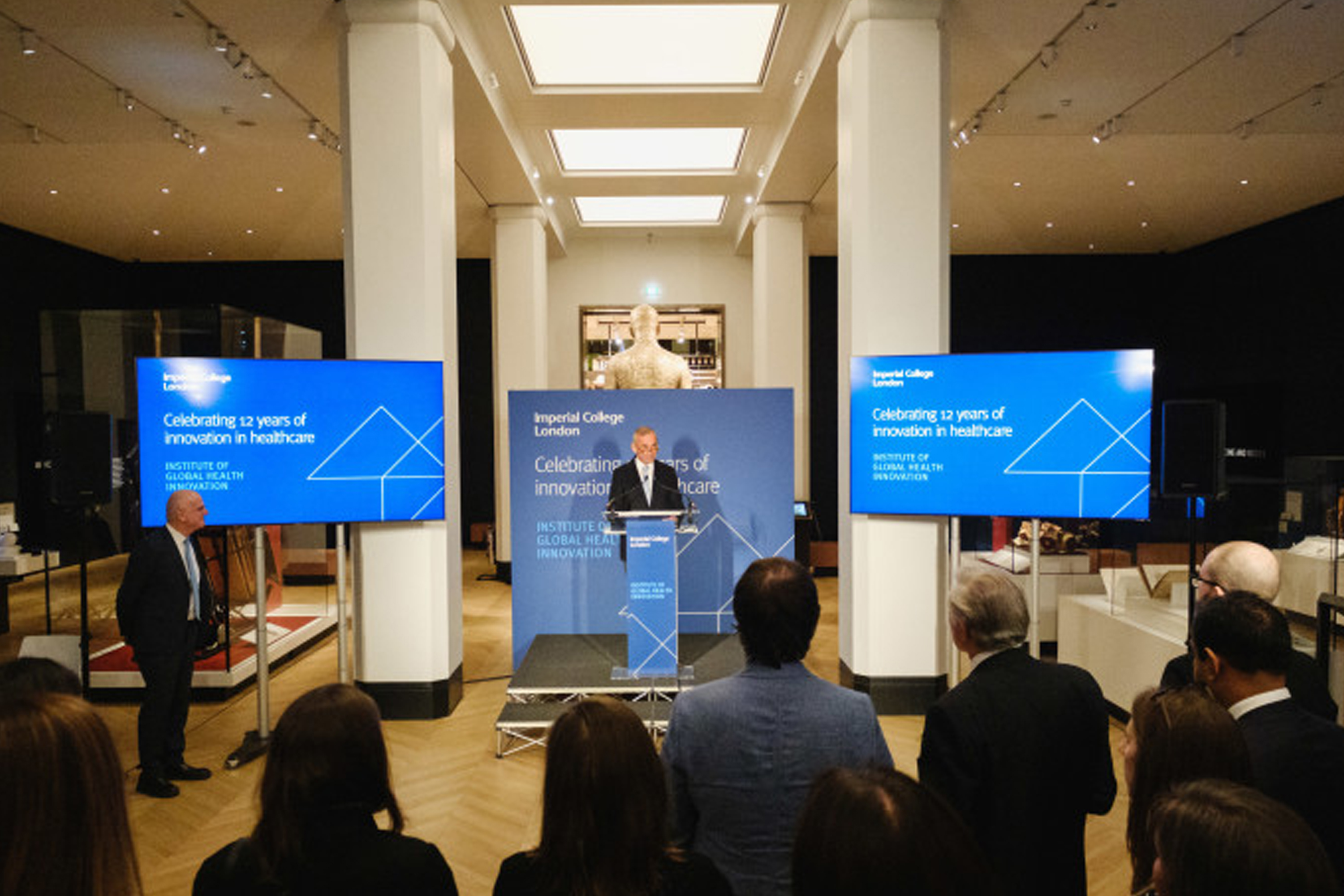 A photo of a keynote speaker