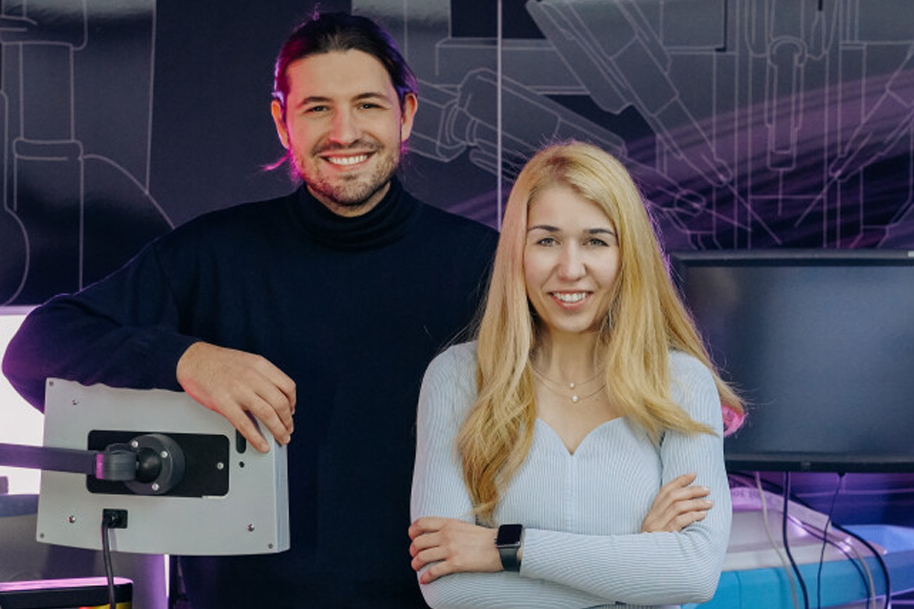 A photo of  EnAcuity founders Dr Tobias Czempiel and Dr Maria Leiloglou